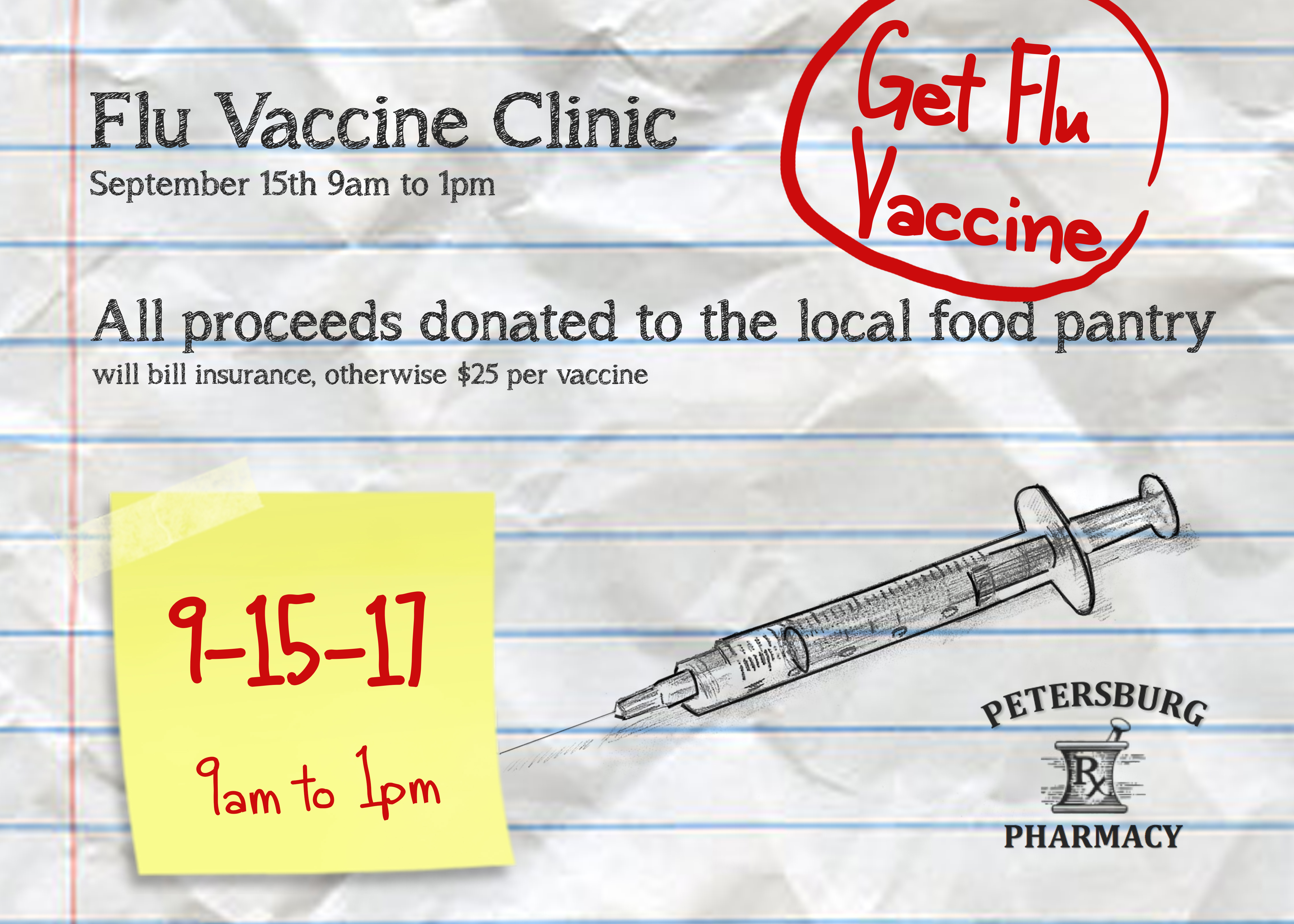 flu vaccine clinic petersburg pharmacy